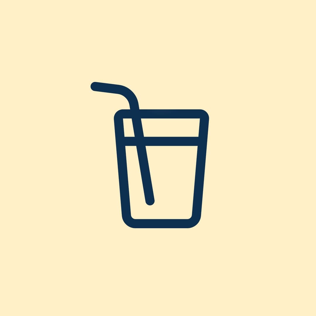 Illustration på ett glas med ett sugrör Illustration på ett glas med ett sugrör