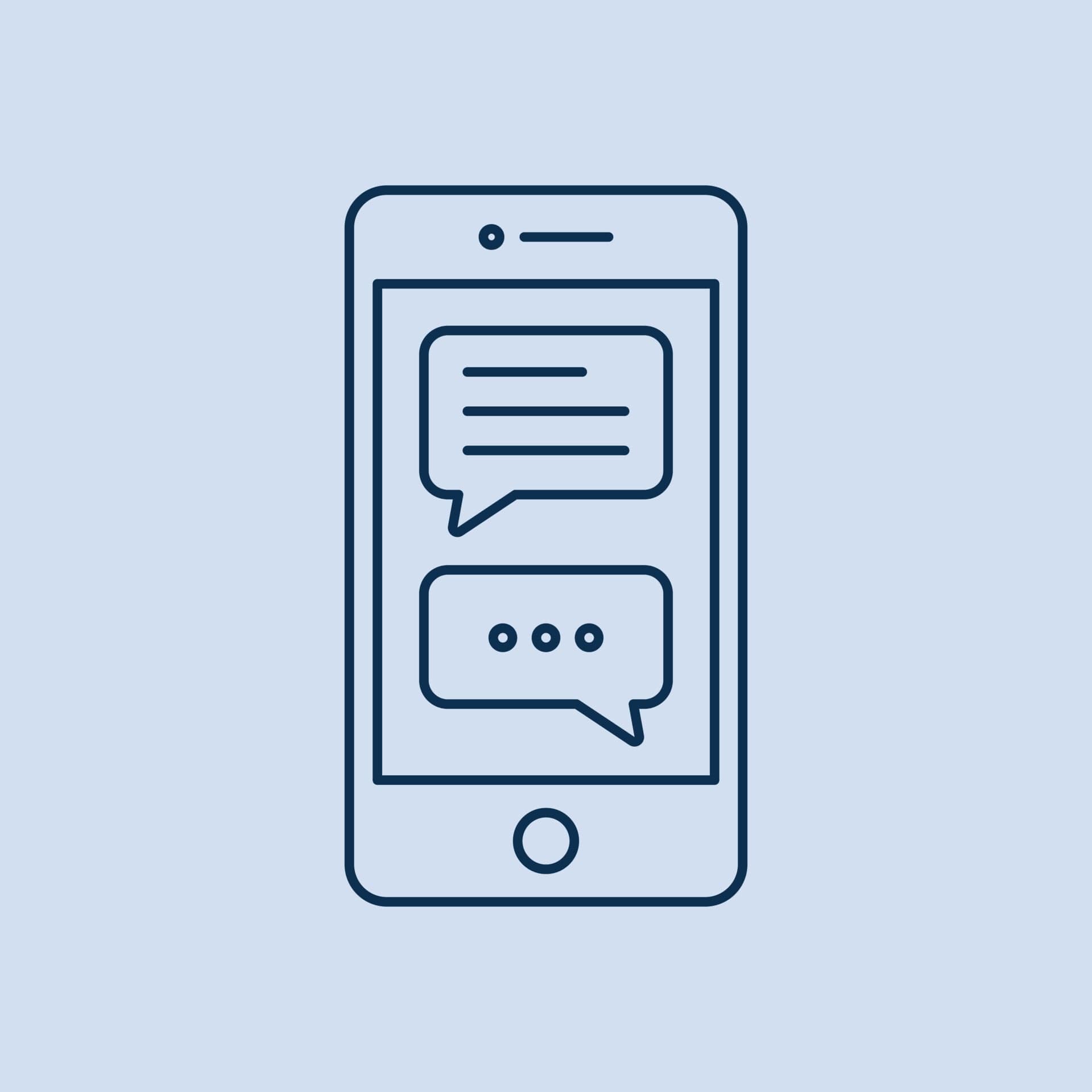 illustration mobiltelefon med chatt illustration mobiltelefon med chatt