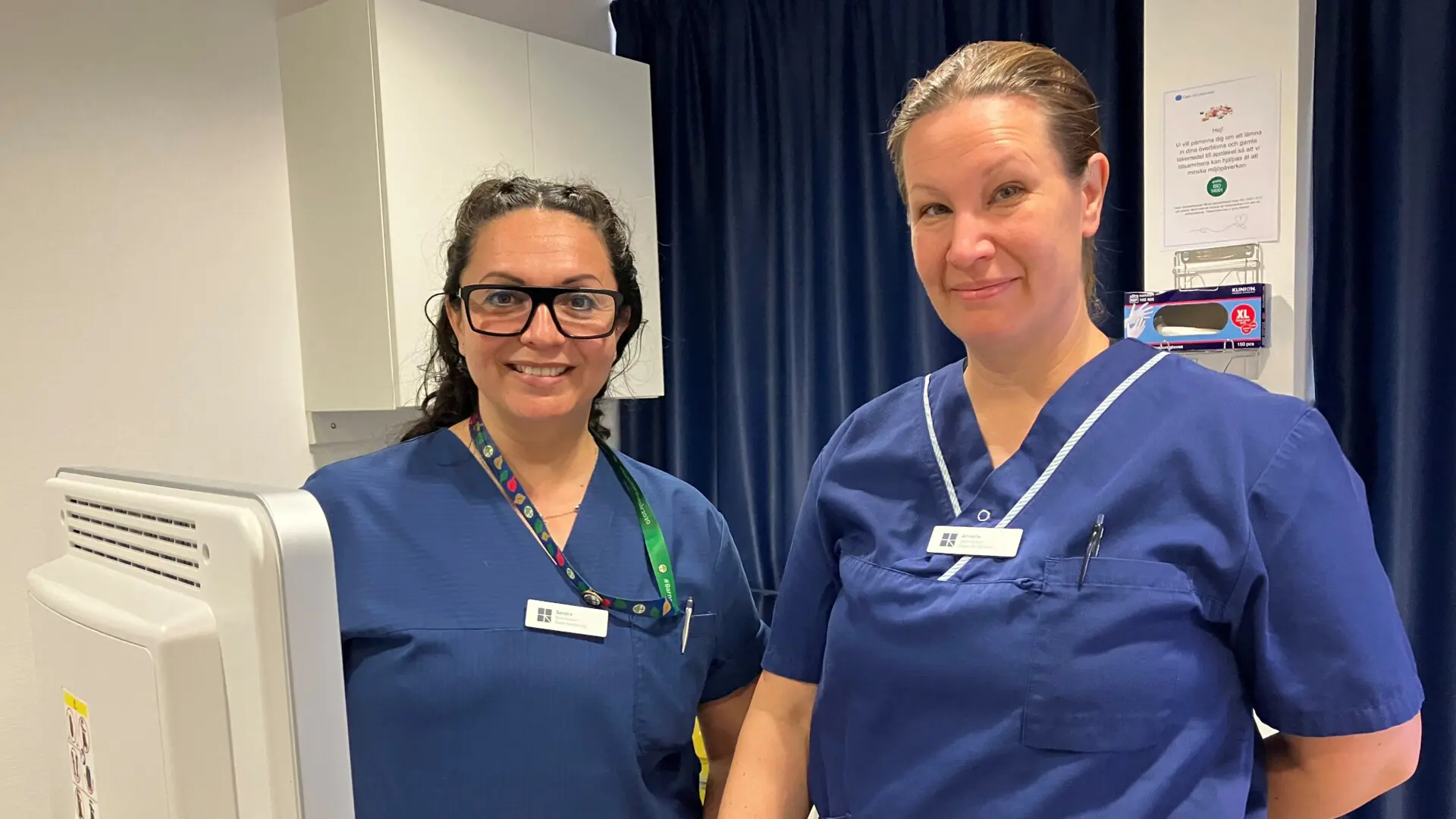 Abortmottagningens barnmorskor Sandra Rubio och Annelie Hansson