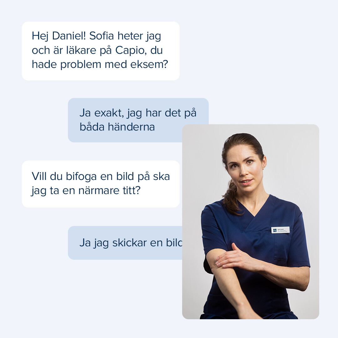 Bild som visar en chattkonversation