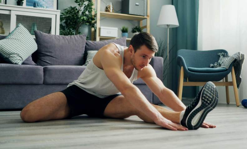 man som stretchar Man som stretchar